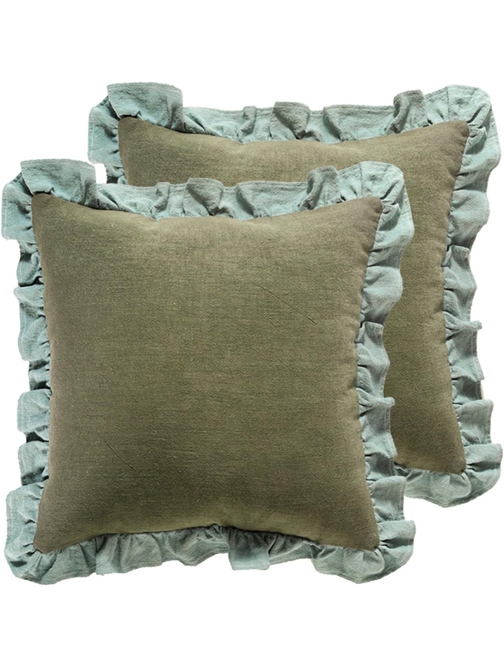 Patdrea Green Shabby Chic Decorative Throw Pillow Covers 1892/bb8-1